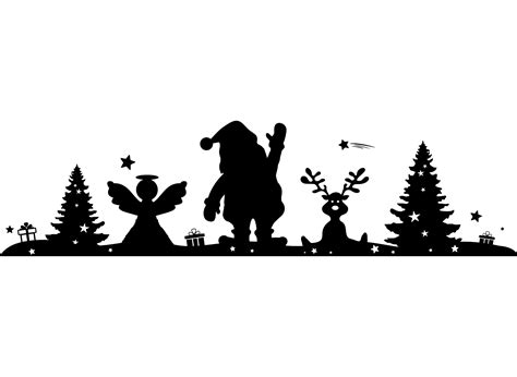 Christmas Silhouette Santa Claus Graphic by simpline · Creative Fabrica