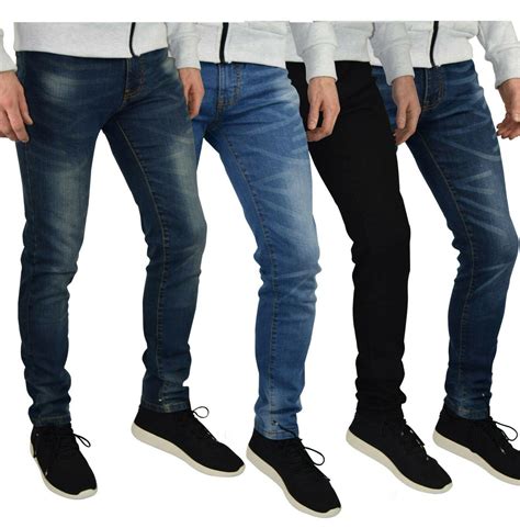 Mens Slim Fit Stretch Jeans Comfy Fashionable Super Flex Denim - KreziCart