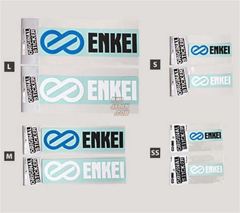 Enkei Wheel Original Sticker Enkei Logo Sticker - Blue X Black S Size ...