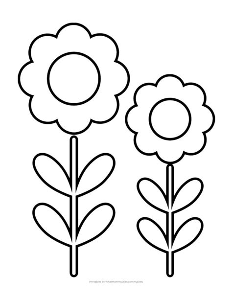 Simple Flower Coloring Pictures