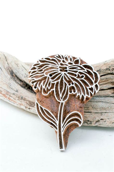 Hand Carved wood Stamp flower 189. 15.50, via Etsy. - from India ...