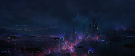 🔥 Free Download Cyberpunk City Night Scenery Sci Fi 4k Wallpaper by ...