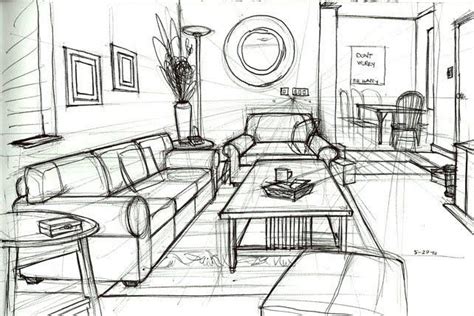 Empty Room Drawing at PaintingValley.com | Explore collection of Empty ...