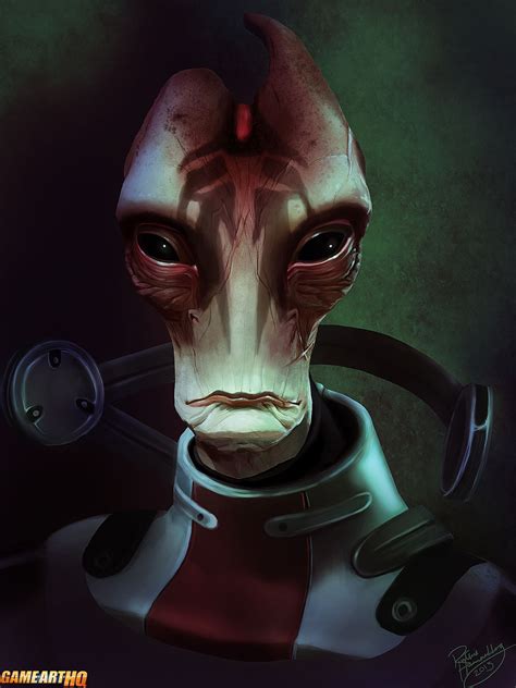 Portrait of Mordin Solus from the Mass Effect Games | Game-Art-HQ