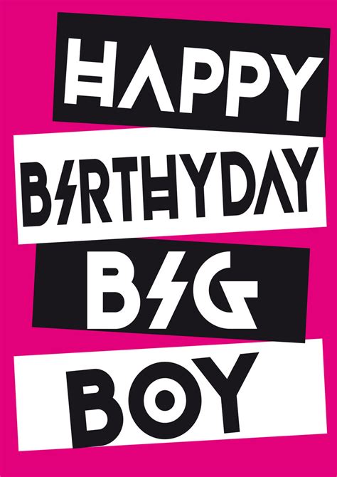 Happy Birthday Big Boy Personalised Birthday Card - Celebrity-Facemasks.com