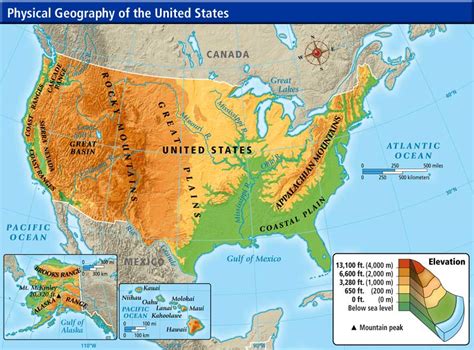 Physical Regions Of The United States Map - zip code map