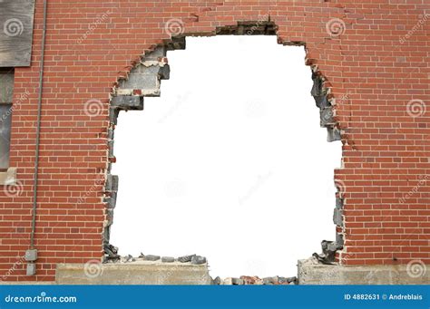 Broken Brickwall Background Stock Image - Image: 4882631