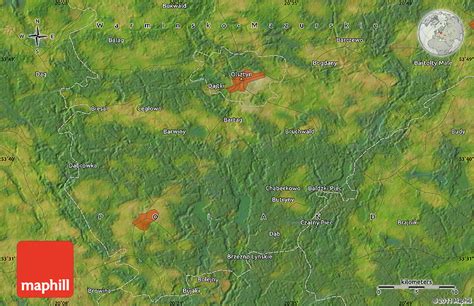 Satellite Map of Olsztyn