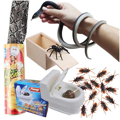 Buy LCKLA Prank Kit Realistic Rubber Snakes Fake Roaches Surprise ...