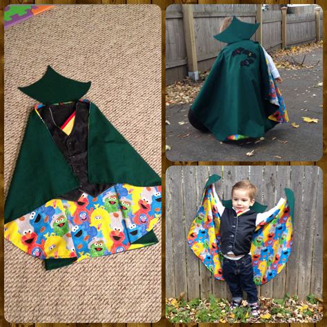 The Count Von Count costume I made for my son! The cape is sewn onto ...