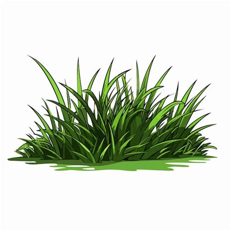 Premium Vector | Grass flat vector illustration Grass cartoon hand ...