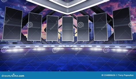 Virtual Stage Background with Led Screens, Ideal for Live Music Events ...