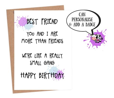 Funny Friendship Birthday Cards - Printable Cards