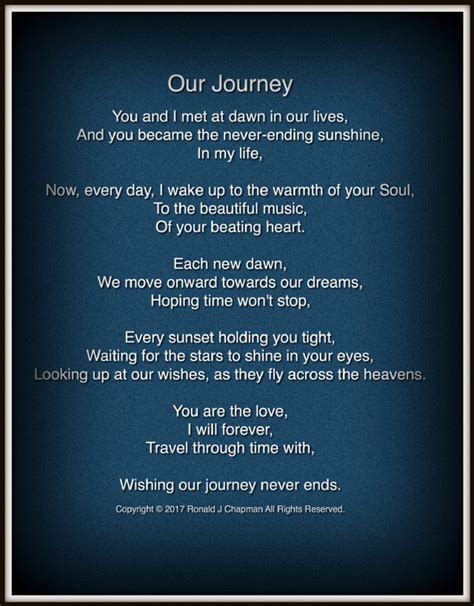 Our Journey - Our Journey Poem by Ronald Chapman