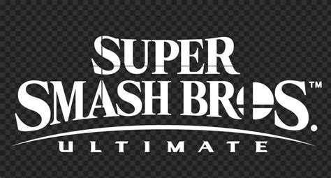 HD Super Smash Bros Ultimate White Logo PNG | Super smash bros logo ...