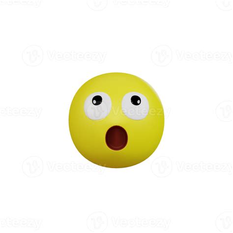 Emoji yellow face and emotion with surprised and excited. Facial ...