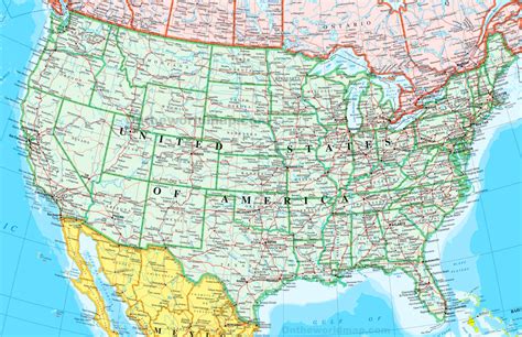 Map Of Usa With States And Cities - Printable Maps Online