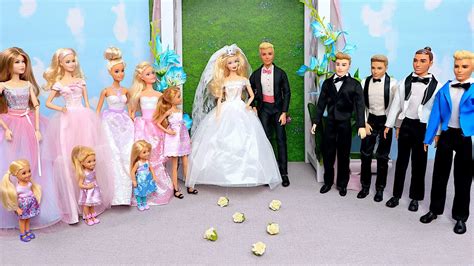 Barbie doll and Ken Wedding Day! Bridesmaids routine! Play Toys ...