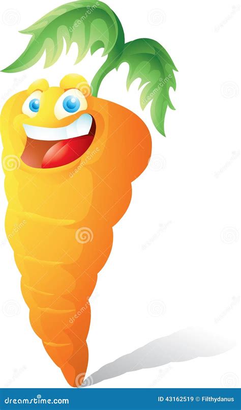 Smiling Carrot Cartoon | CartoonDealer.com #43162519