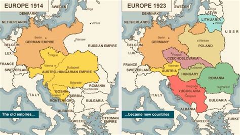 Map Of Germany Before And After Ww1