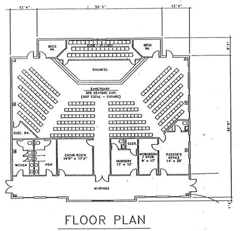 Church Plan #144 | LTH Steel Structures | Church building plans, Church ...