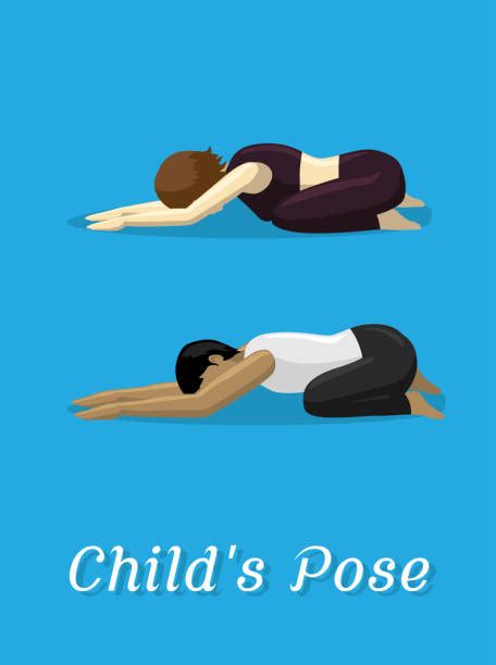 Childs Pose Yoga Illustrations, Royalty-Free Vector Graphics & Clip Art ...