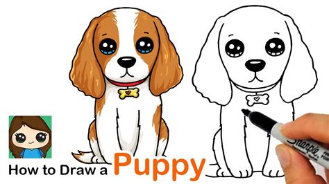 How To Draw A Cute Cartoon Dog Step By Step