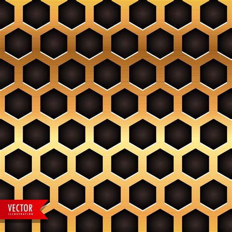 honeycomb pattern in golden color - Download Free Vector Art, Stock ...