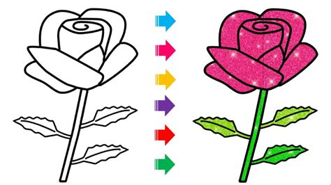 gulab phool - how to draw a rose simple flower drawing gulab ka phool ...