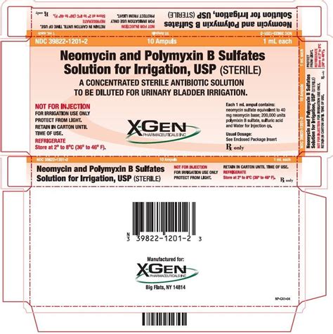 Neomycin and Polymyxin B Irrigation - FDA prescribing information, side ...