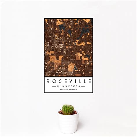 Roseville - Minnesota Map Print in Ember — JACE Maps