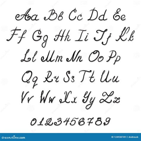 Fonts Handwriting Alphabets. Vector Hand Drawn Art | CartoonDealer.com ...