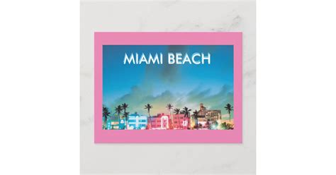 MIAMI BEACH FLORIDA POSTCARD | Zazzle