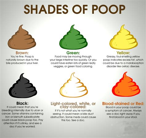 stool color chart what different poop colors mean 25 doctors - poop ...