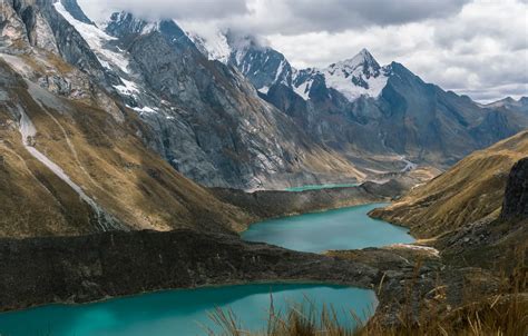 Wallpaper the sky, mountains, clouds, nature, rocks, lake, Peru, Peru ...