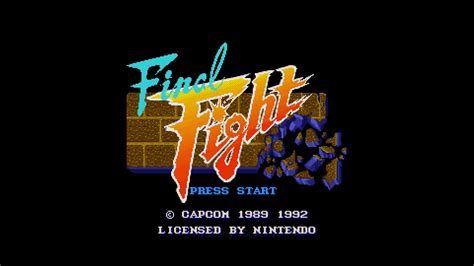 Final Fight - SNES Intro - YouTube