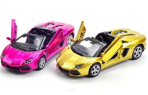 Pink / Golden 1:43 Scale Kids Diecast Lamborghini Aventador Toy ...