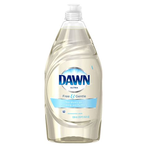 Dawn Free & Gentle Dishwashing Liquid Dish Soap, Sparkling Mist, 21.6 ...