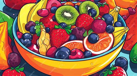 Premium AI Image | Colorful fruit salad Fantasy concept Illustration ...