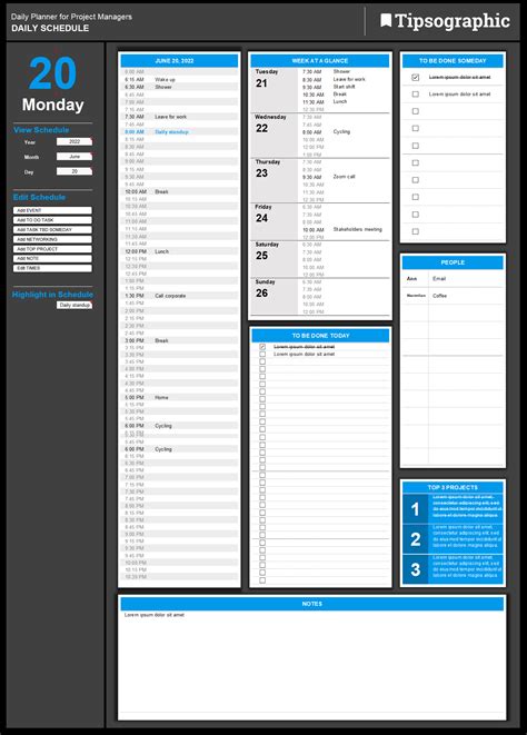 Google Sheets Daily Planner Template