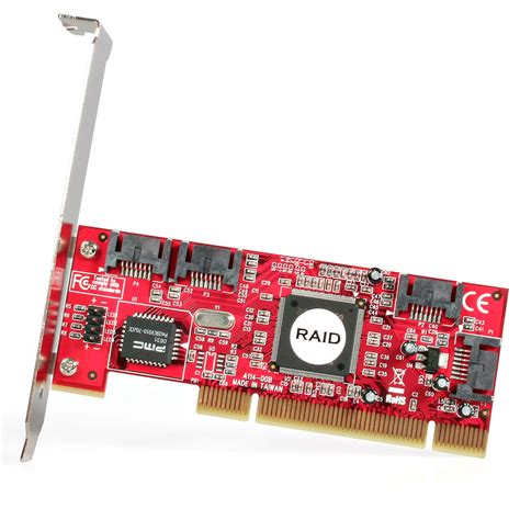 StarTech.com PCISATA4R1 4 Port PCI SATA RAID Controller Adapter Card ...