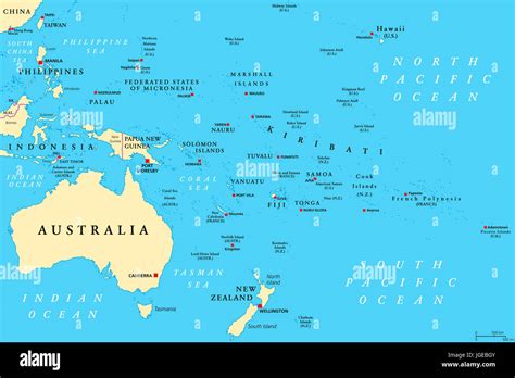 Political Map Of Pacific Islands