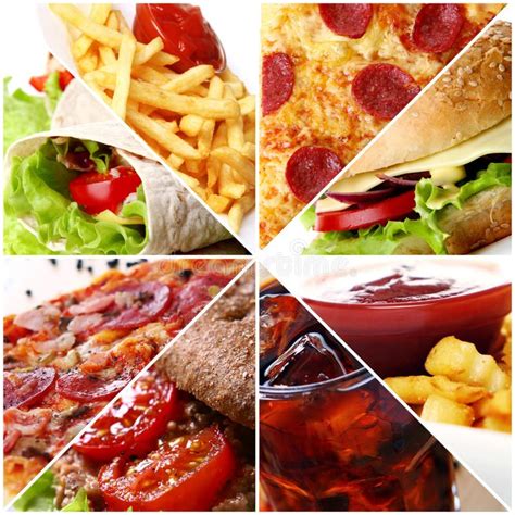 Fast Food Collage. Collage of different fast food products , #affiliate ...