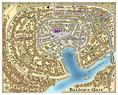 La Porte de Baldur | Fantasy city map, Fantasy map, Fantasy city