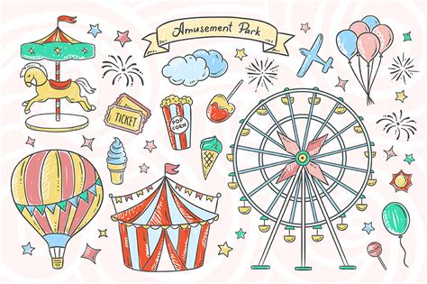 Amusement Park Illustrations & Patterns By Redchocolate Illustration ...