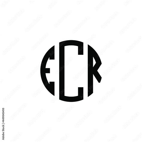 ECR letter logo design. ECR letter in circle shape. ECR Creative three ...