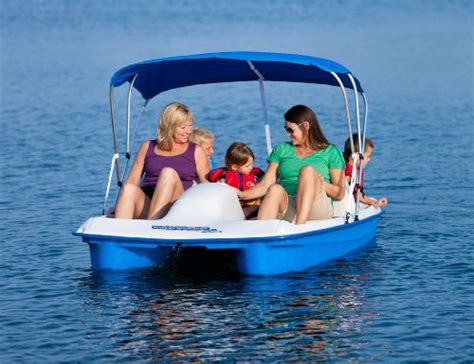 Sun Dolphin Water Wheeler Electric ASL 5 Person Pedal Boat with Canopy ...