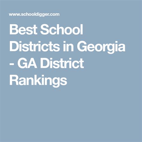 Best School Districts in Georgia - GA District Rankings | School info ...