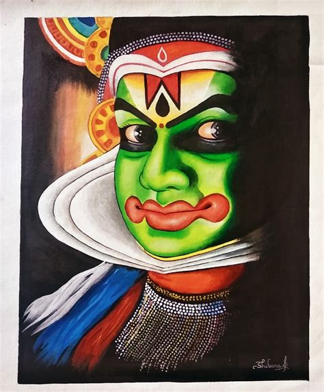 Kathakali Painting 13in x 17in – NATURALWAYGOODNESS.COM since 2016