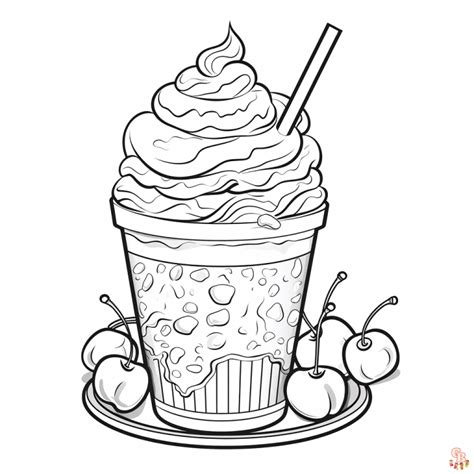 Printable Milkshake Coloring Pages Free For Kids And Adults